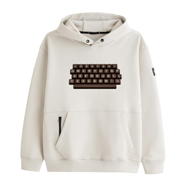 Men’s Cotton-Poly Streetwear Hoodie – Luxury Oversized, Embroidered, Hidden Zipper