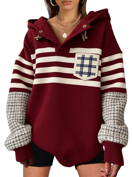 Drop Shoulder Plus Size Hoodie – Casual Street Sportswear